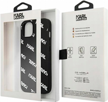 Панель CG Mobile Karl Lagerfeld Allover для Apple iPhone 13 mini Black (3666339049683)