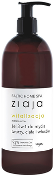 Żel pod prysznic Ziaja Baltic Home Spa Witalizacja 3 w 1 do mycia twarzy ciała i włosów Morela Ume 500 ml (5901887053156)
