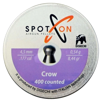 Кулі Spoton пневматичні Crow 4.5 мм 0.54г 400 шт (00-00010313)