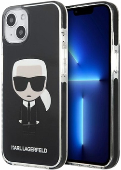 Etui CG Mobile Karl Lagerfeld Iconic Karl do Apple iPhone 13 mini Czarny (3666339048402)