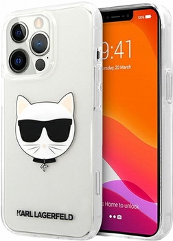 Etui CG Mobile Karl Lagerfeld Choupette Head do Apple iPhone 13 Pro Max Przezroczysty (3666339027964)