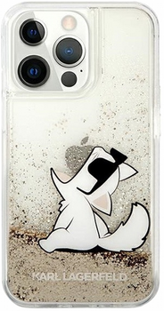 Панель CG Mobile Karl Lagerfeld Liquid Glitter Choupette Fun для Apple iPhone 13 Pro Max Gold (3666339029043)
