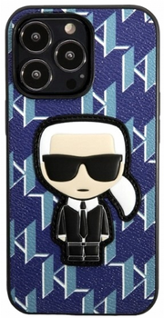 Etui CG Mobile Karl Lagerfeld Monogram Iconic Patch do Apple iPhone 13 Pro Max Niebieski (3666339049515)