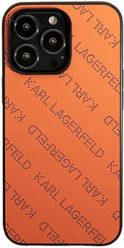 Etui CG Mobile Karl Lagerfeld Allover do Apple iPhone 13 Pro Max Pomaranczowy (3666339049591)