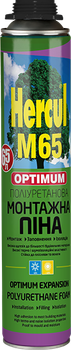 Профессиональная всесезонная пена монтажная HERCUL M65 850 мл 930 г под пистолет