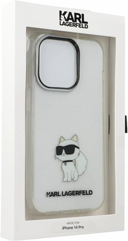 Etui CG Mobile Karl Lagerfeld Iconic Choupette do Apple iPhone 14 Pro Przezroczysty (3666339087142)