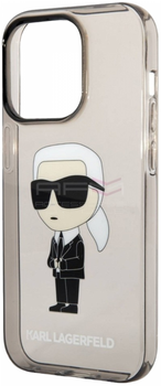 Панель CG Mobile Karl Lagerfeld Glitter Karl&Choupette для Apple iPhone 14 Pro Black (3666339087227)