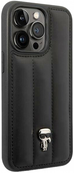 Etui CG Mobile Karl Lagerfeld Puffy Iconic Pin do Apple iPhone 14 Pro Czarny (3666339077730)