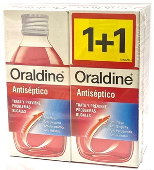 Płyn do plukania ust Oraldine Antiseptic Set 2 Pieces 400 ml (3574661097824)