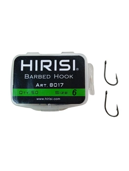 Рыболовные крючки Hirisi B8015 №6 коробка 50шт.