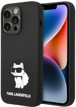 Панель CG Mobile Karl Lagerfeld Silicone Choupette для Apple iPhone 14 Pro Black (3666339086749)