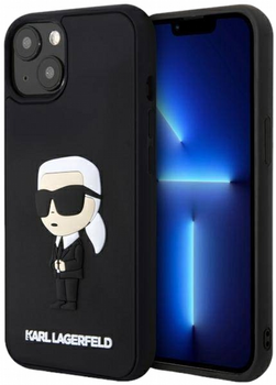 Панель CG Mobile Karl Lagerfeld Rubber Ikonik 3D для Apple iPhone 14 Plus Black (3666339122638)