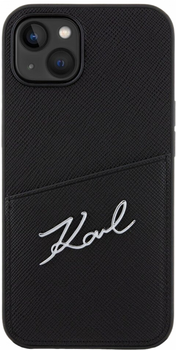 Панель CG Mobile Karl Lagerfeld Signature Logo Cardslot для Apple iPhone 14 Plus Black (3666339094287)