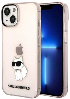 Etui CG Mobile Karl Lagerfeld Iconic Choupette do Apple iPhone 14 Plus Rozowy (3666339087173)