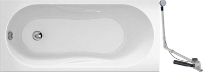 Комплект Ванна акриловая CERSANIT MITO 160 (TS301-004) + ножки S906-001 + Сифон Geberit (150.525.21.6)