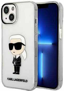 Etui CG Mobile Karl Lagerfeld Iconic Karl Lagerfeld do Apple iPhone 14 Plus Przezroczysty (3666339087098)