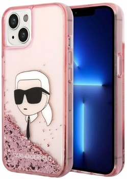 Панель CG Mobile Karl Lagerfeld Glitter Karl Head для Apple iPhone 14 Plus Pink (3666339086893)