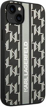 Панель CG Mobile Karl Lagerfeld Monogram Stripe для Apple iPhone 14 Plus Grey (3666339084899)