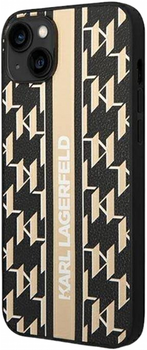 Etui CG Mobile Karl Lagerfeld Monogram Stripe do Apple iPhone 14 Plus Brazowy (3666339084851)