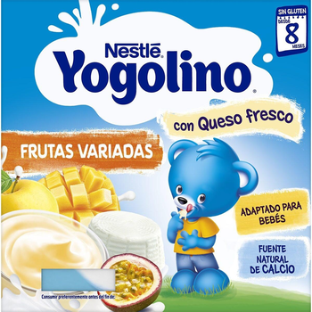 Молочний десерт Nestle Yogolino Fresh Cheese With Assorted Fruits 4 x 100 г (7613032222123)