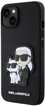 Etui CG Mobile Karl Lagerfeld Saffiano Karl&Choupette do Apple iPhone 14 Plus Czarny (3666339122713)