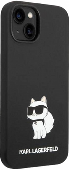 Etui CG Mobile Karl Lagerfeld Silicone Choupette do Apple iPhone 14 Plus Czarny (3666339086732)