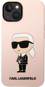 Etui CG Mobile Karl Lagerfeld Silicone Iconic do Apple iPhone 14 Plus Rozowy (3666339098629)