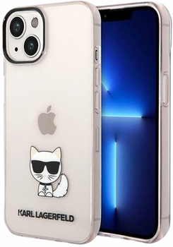 Панель CG Mobile Karl Lagerfeld Choupette Body для Apple iPhone 14 Pink Transparent (3666339076474)