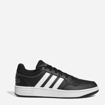 Tenisówki męskie z eko skóry do kostki Adidas Hoops 3.0 GY5432 46 (UK 11) Czarne (4065418286329)