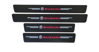 Наклейки на пороги карбоновые Suzuki все модели style2