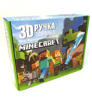 3D Ручка Світ фантазій Minecraft для малювання та творчості з LCD-дисплеєм (MH2578/890A/891A)