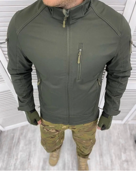 Армейская куртка Combat ткань soft-shell на флисе Оливковый XL (Kali)