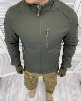 Армійська куртка Combat тканина soft-shell на флісі Оливковий XXL (Kali)