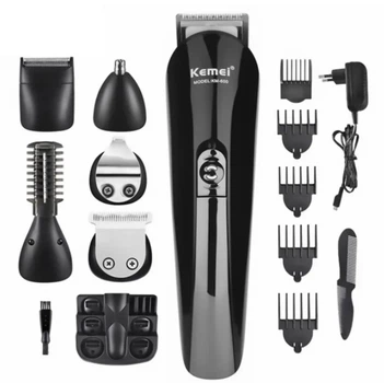 Аккумуляторная машинка для стрижки KEMEI 600 + бритва + триммер