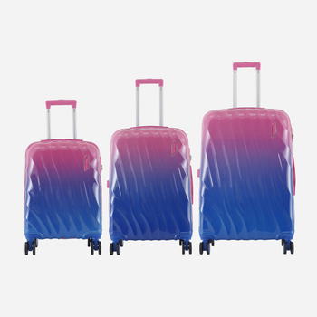 Zestaw walizek na 4 kólkach 3 szt Semi Line T5650-0 Rózowy/Granatowy (5903563565007)