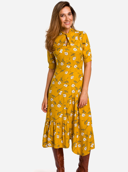 Sukienka damska Stylove S177 XL Żółta (5903068444753)