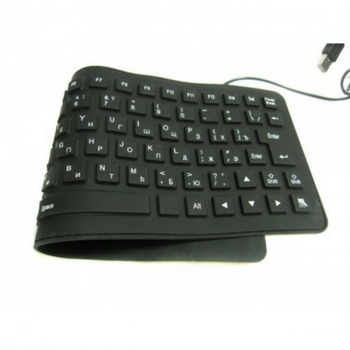 Силіконова USB комп'ютерна клавіатура KEYBOARD X3 Чорний