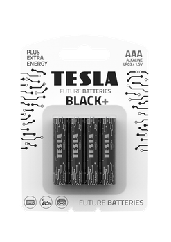 Батарейки Tesla AАA BLACK+ LR03 / BLISTER FOIL 4 шт.