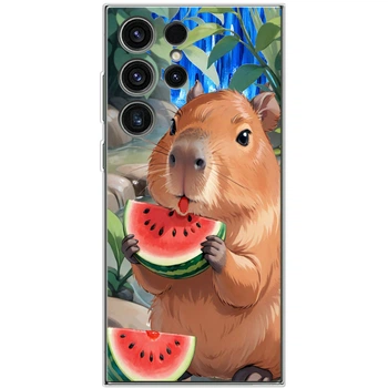 Силіконовий чохол BoxFace Samsung Galaxy S23 Ultra (S918) Капібар з арбузом (45778-up2551)