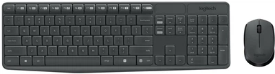 Комплект (клавиатура, мышь) беспроводной Logitech MK235 Grey USB (920-007931)