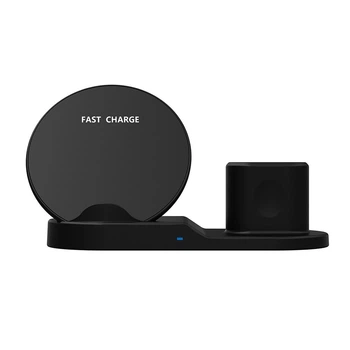 Зарядная Док станция wireless fast charger 3in1