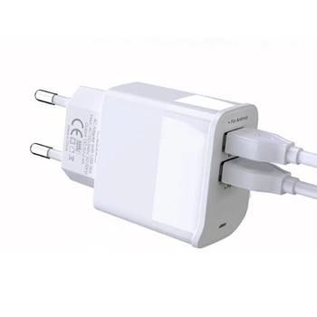 Зарядное устройство Bavin PC-506Y для сети с USB-micro USB кабелем.