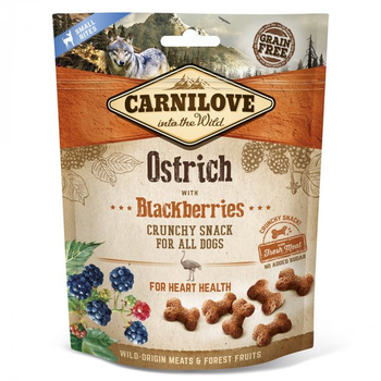 Ласощі для собак Carnilove Ostrich with Blackberries 200 г (для здоров'я серця) 00406/7274