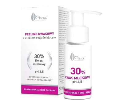 Peeling kwasowy Ava Laboratorium Professional Home Therapy kwas mlekowy 30% naturalny 50 ml (5906323007281)