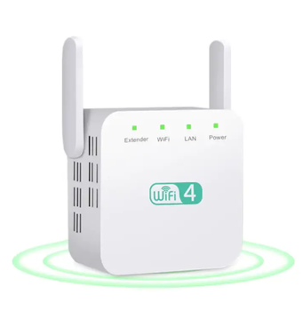 Усилитель Wifi сигнала (ретранслятор) 2.4 ГГц 300 Мбит/с Белый (US версия)