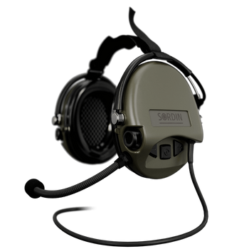 Тактичні активні навушники Sordin Supreme MIL CC із заднім тримачем, колір – Олива (76332-06-S)