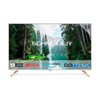 Телевизор 55 дюймов Schneider SC55S1FJORD (4K Smart TV Wi-Fi T2/S2) Б/У