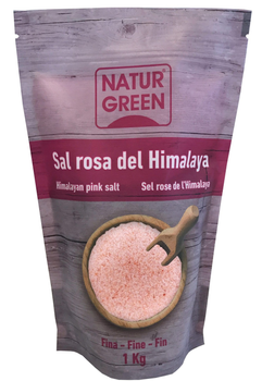 Himalajska sól NaturGreen Himalayan Pink Fine Salt 1000 g (8436542192200)