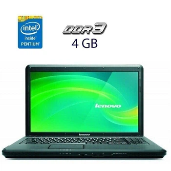 Ноутбук Lenovo G550 / 15.6" (1366x768) TN / Intel Pentium T4500 (2 ядра по 2.3 GHz) / 4 GB DDR3 / 120 GB SSD / Intel GMA Graphics 4500M / WebCam б/у