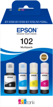 Zestaw tuszy Epson 102 EcoTank Multipack Cyan/Magenta/Yellow/Black (8715946684895)